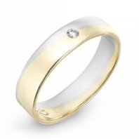 Обручальное кольцо R01-WED-00021-М12319 комбинированное, гладкое