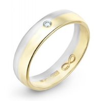 Обручальное кольцо R01-WED-00020-М12320 комбинированное, гладкое