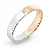 Обручальное кольцо R01-WED-00016-М12323 комбинированное, гладкое