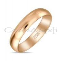 Обручальное кольцо R01-R-040-185-М12341 из красного золота, гладкое