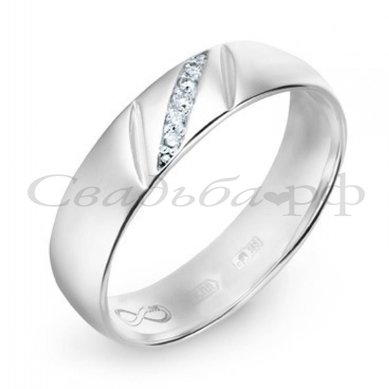 Обручальное кольцо R01-WED-00017-М12413 - Ювелирный бренд Московский ювелирный завод